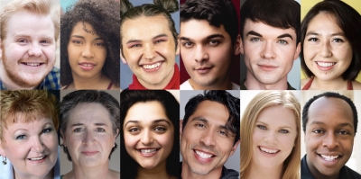 Clockwise from top left: Aaron Linford Allred, Daisy Ali All, T Anthony, Danny Borba, Joseph Paul Branca, Kimi Handa Brown, Sean Carter, Kelsie Jepsen, Tito Livas, Niki Rahimi, Sarah Shippobotham, and Annette Wright